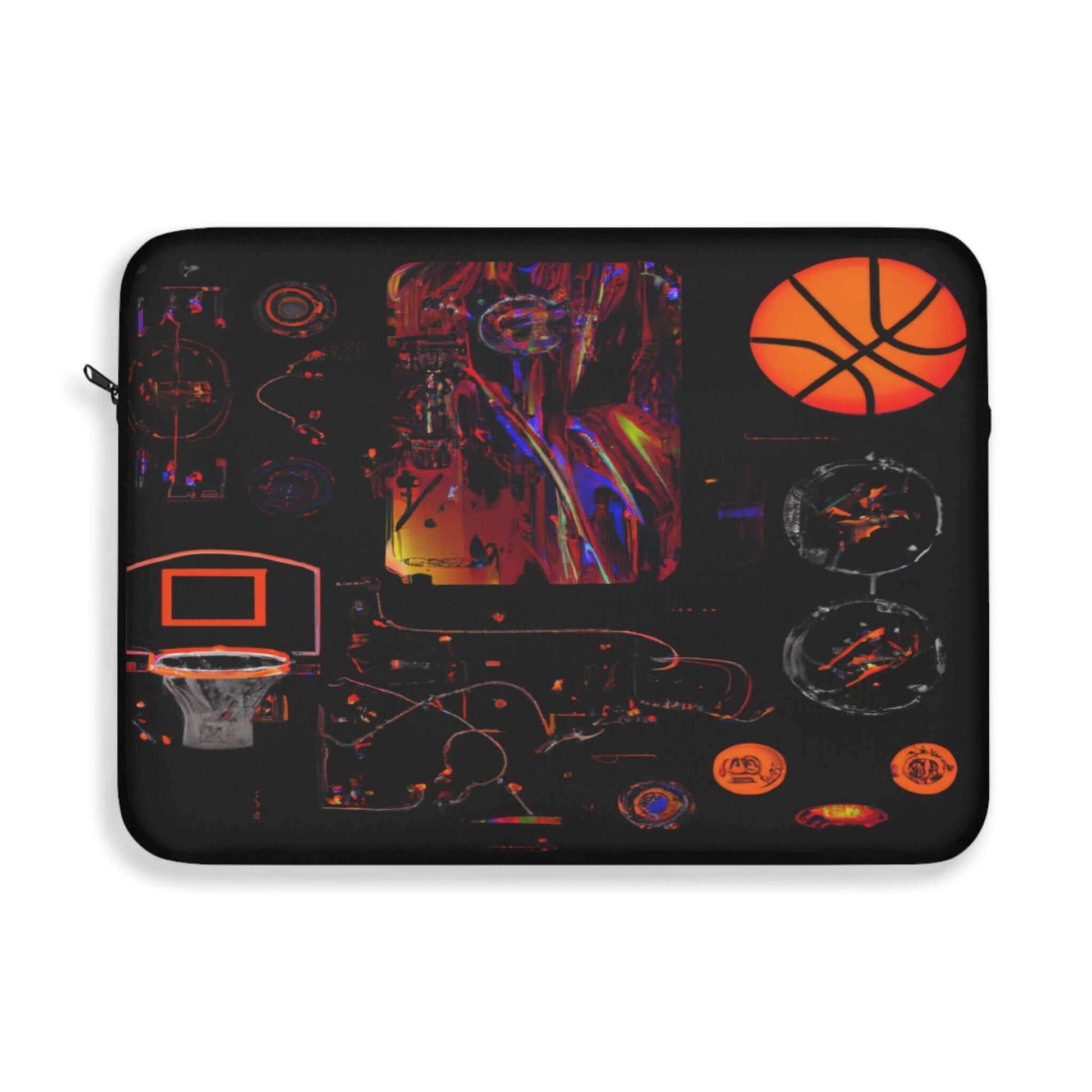 Futuristic Hoops Burst Laptop Sleeve - Laptop Sleeve - Basketball Art 
