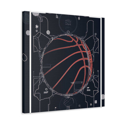 Swish & Tech: Basketball Canvas Print - Canvas - Basketball Art 