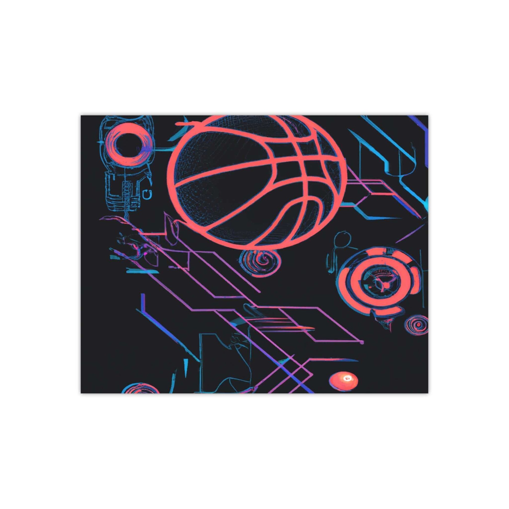 Futuristic Slam Dunk Basketball Art Poster - Poster - Basketball Art 