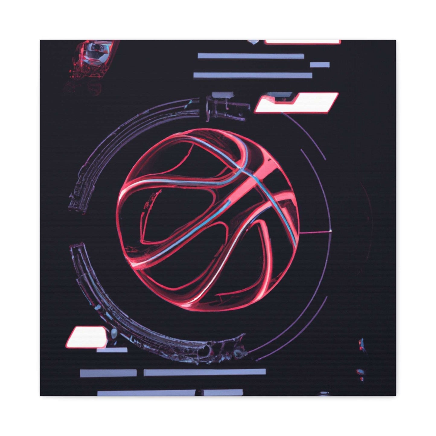 Cyber Game: Basketball Canvas Print - Canvas - Basketball Art 