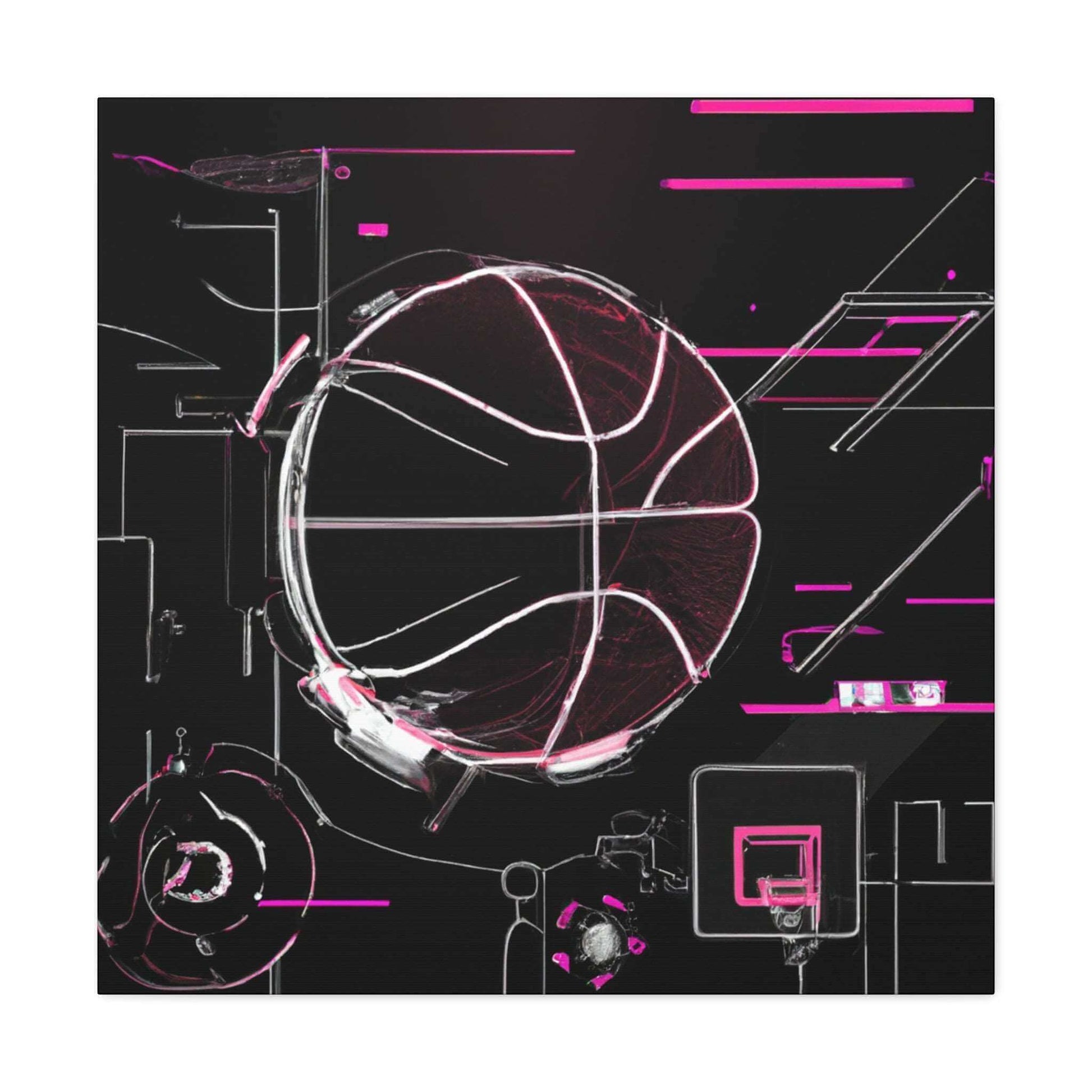 Dynamic Basketball Canvas Print - Canvas - Basketball Art 