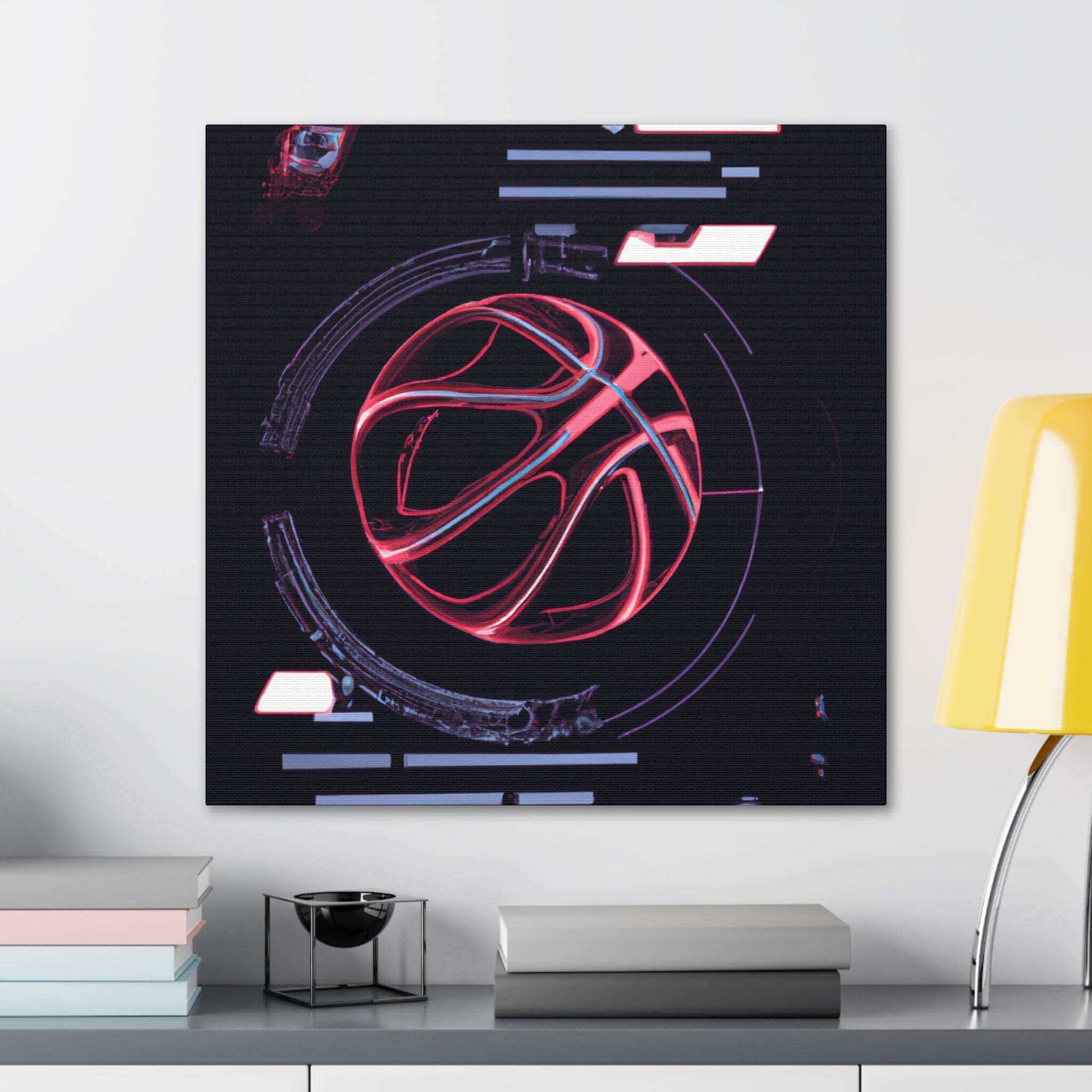 Cyber Game: Basketball Canvas Print - Canvas - Basketball Art 