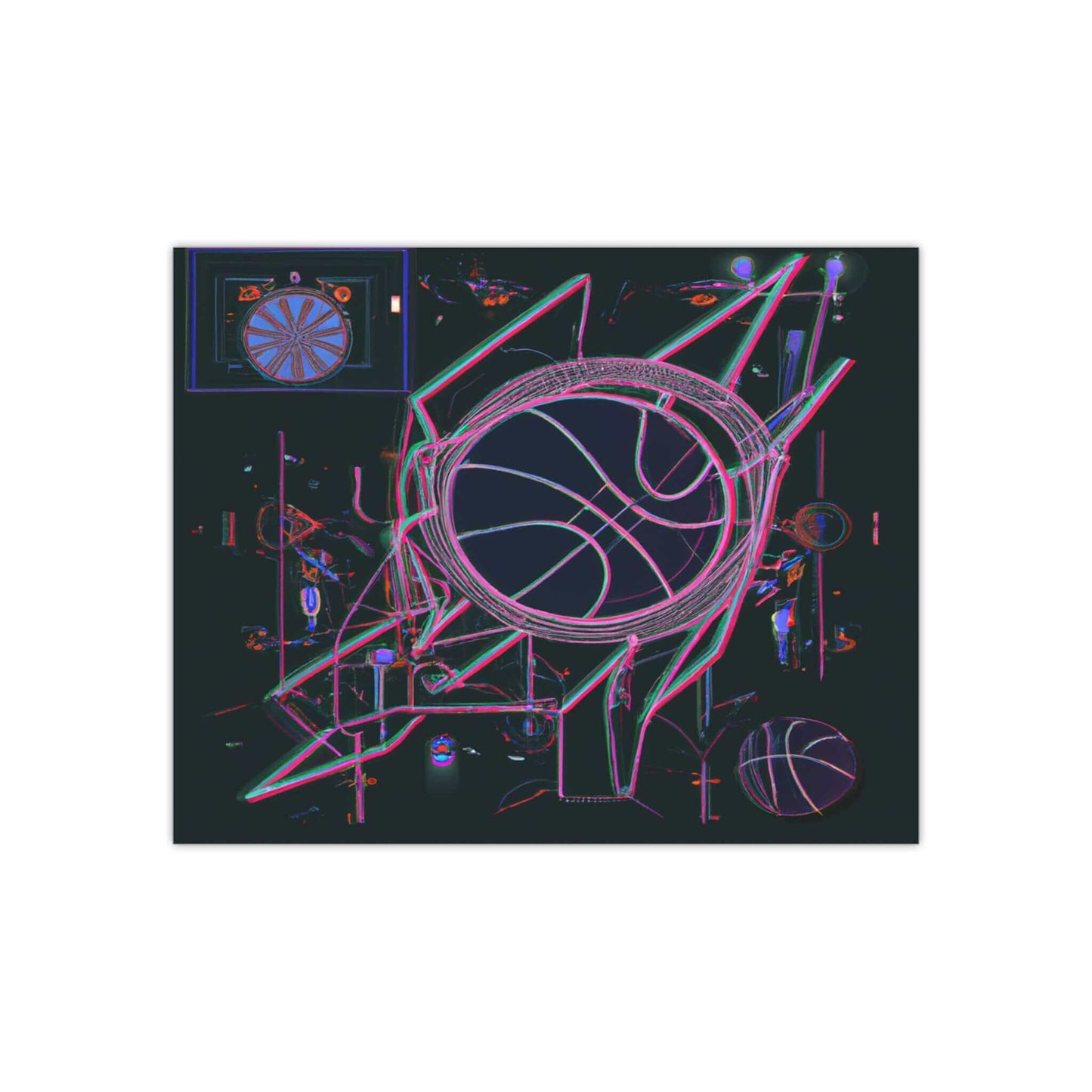 Futuristic Slam Dunk Dream Basketball Poster - Poster - Basketball Art 