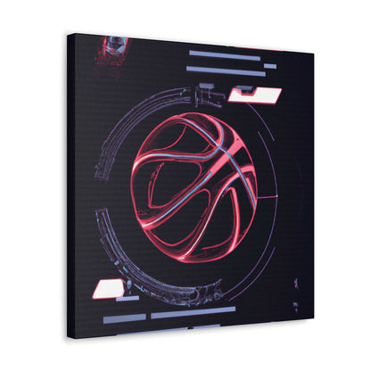 Cyber Game: Basketball Canvas Print - Canvas - Basketball Art 