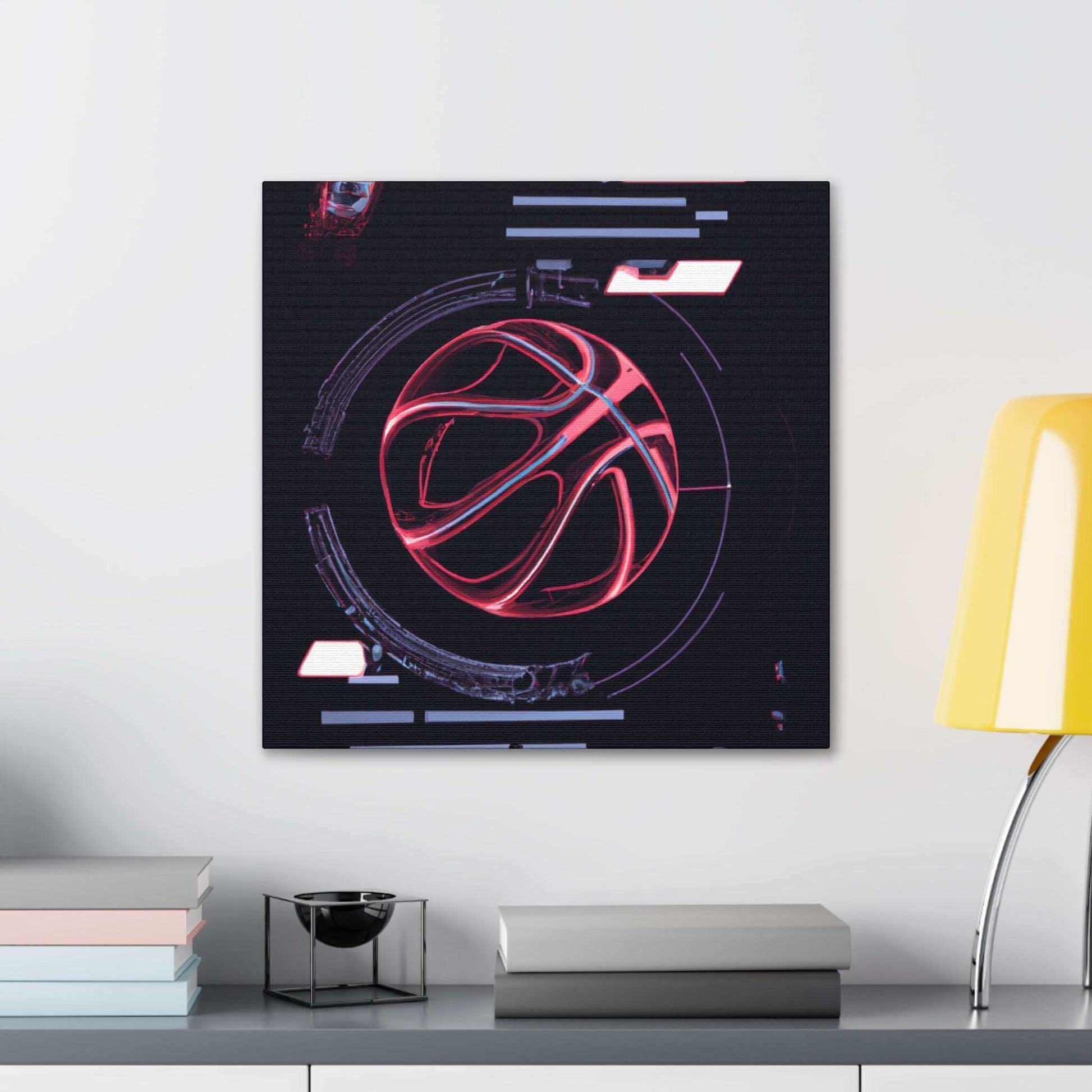 Cyber Game: Basketball Canvas Print - Canvas - Basketball Art 