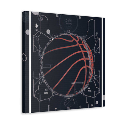 Swish & Tech: Basketball Canvas Print - Canvas - Basketball Art 