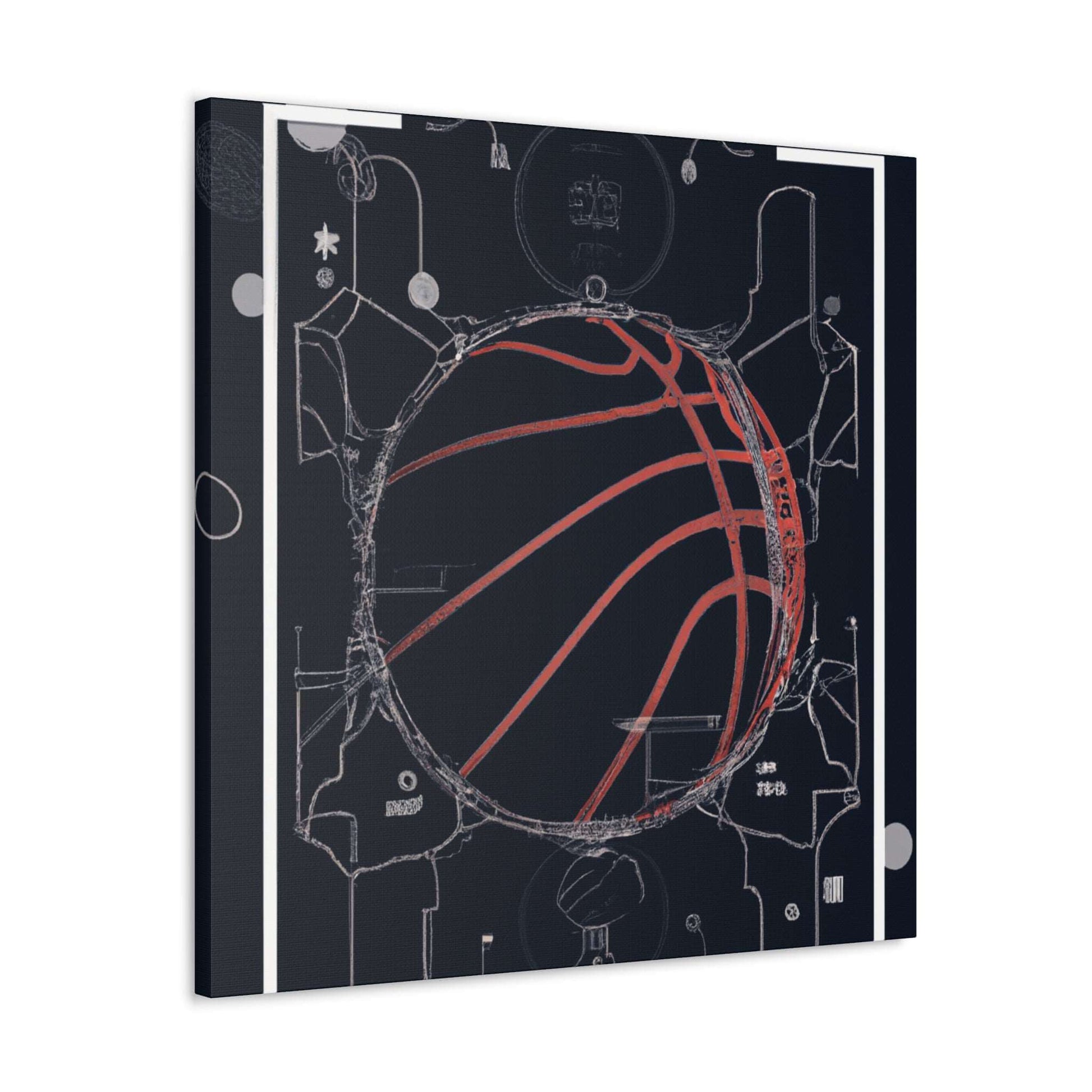 Swish & Tech: Basketball Canvas Print - Canvas - Basketball Art 