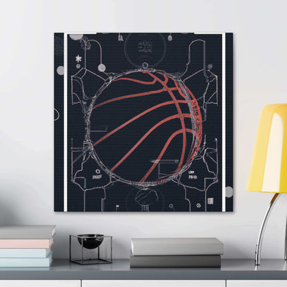 Swish & Tech: Basketball Canvas Print - Canvas - Basketball Art 