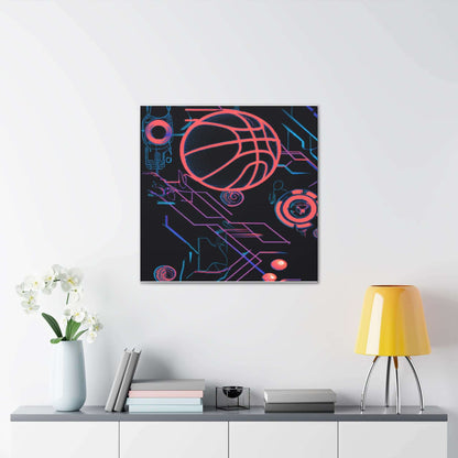 Futuristic Slam Dunk Vision Basketball Canvas - Canvas - Basketball Art 