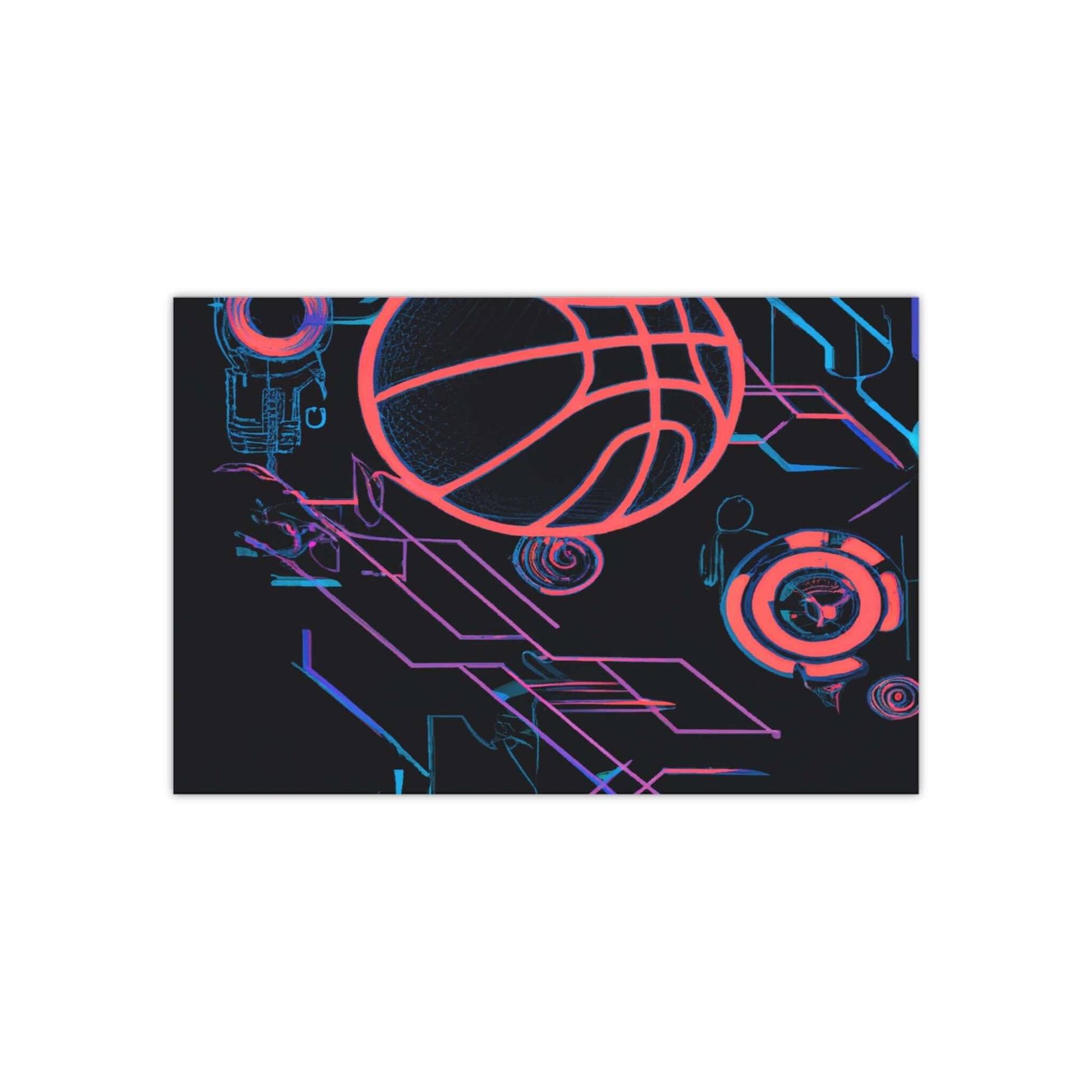 Futuristic Slam Dunk Basketball Art Poster - Poster - Basketball Art 