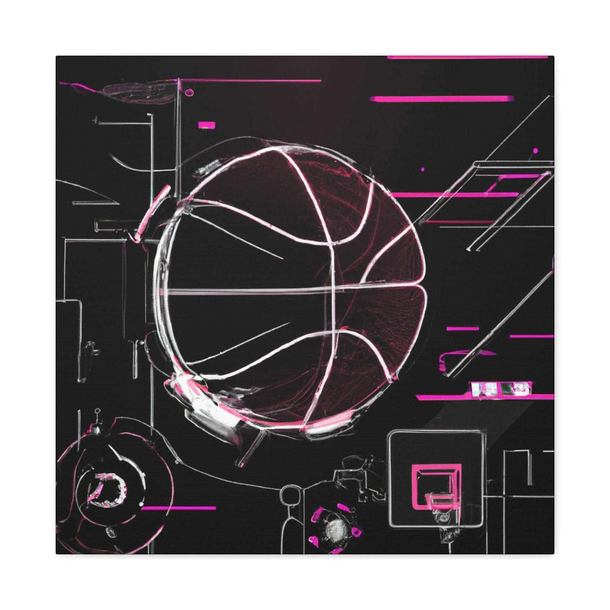 Dynamic Basketball Canvas Print - Canvas - Basketball Art 