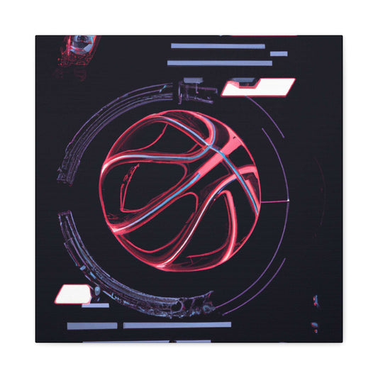 Cyber Game: Basketball Canvas Print - Canvas - Basketball Art 