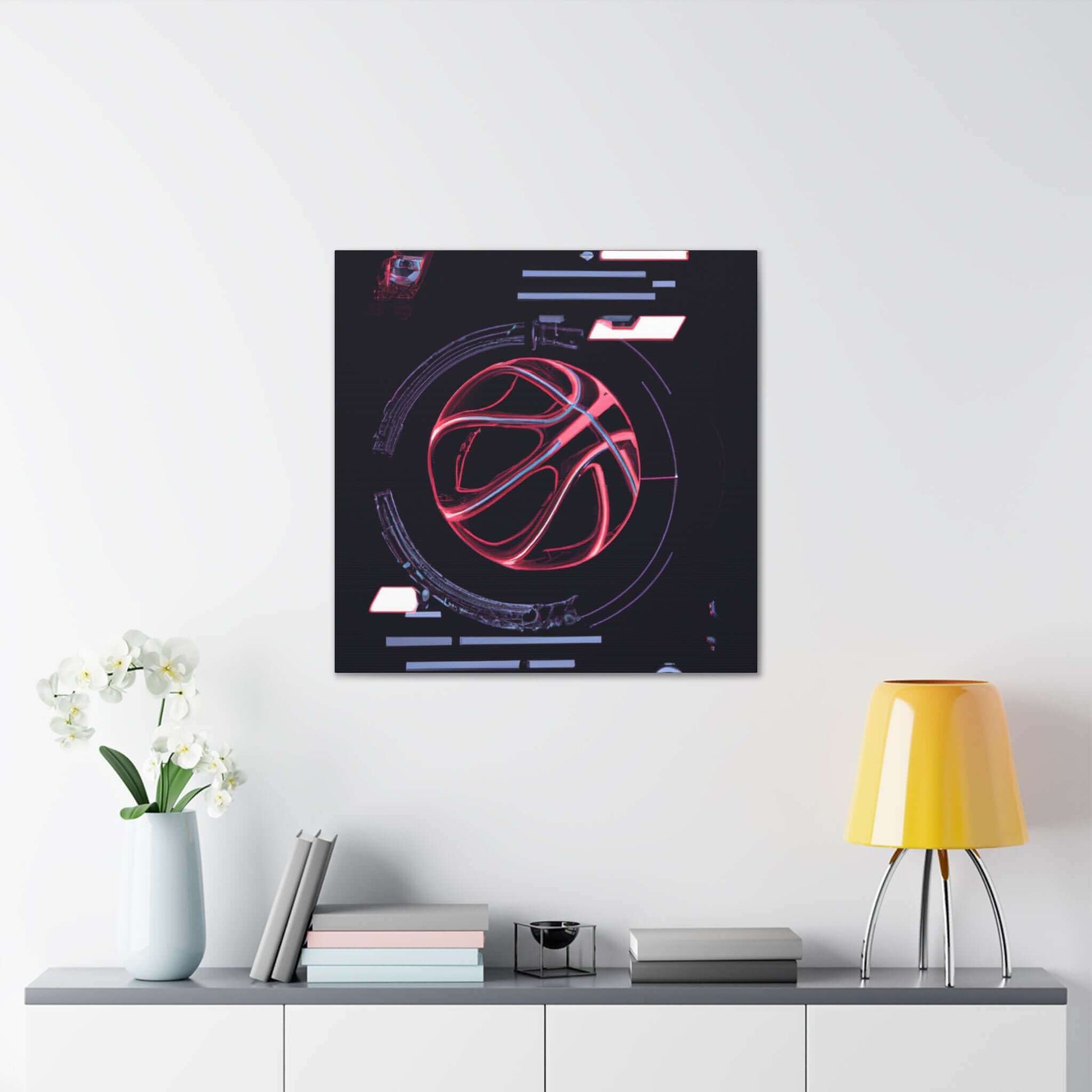 Cyber Game: Basketball Canvas Print - Canvas - Basketball Art 