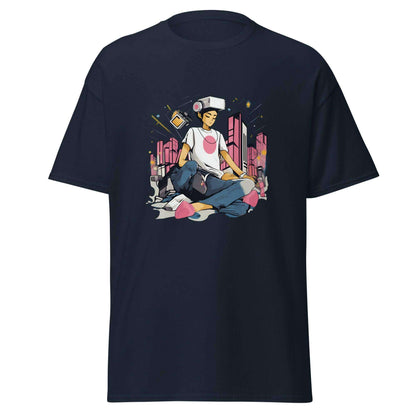 AI Dreamer's Urban Graphic Tee - Graphic T-Shirt - Basketball Art 