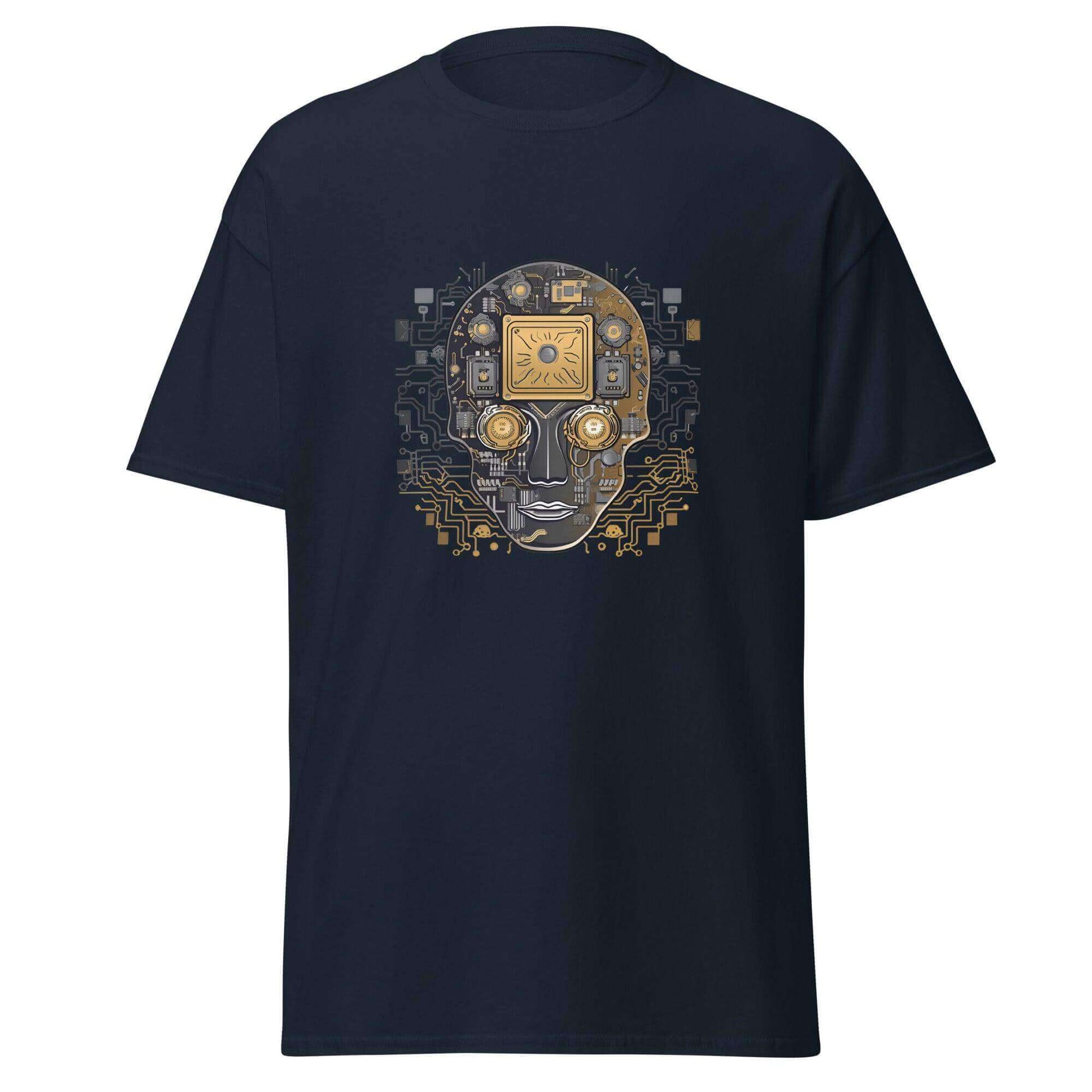 Cybercore Emblem Fusion Graphic Tee - Graphic T-Shirt - Basketball Art 